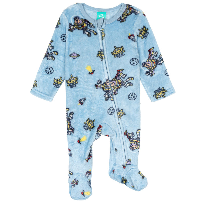 Disney Toy Story Baby Fleece Footed Sleep N' Play Blue Buzz Lightyear