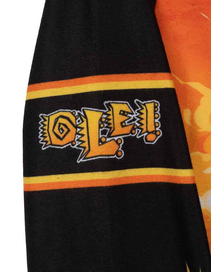 Monster Jam El Toro Loco Boys' Fleece Hooded One Piece Orange