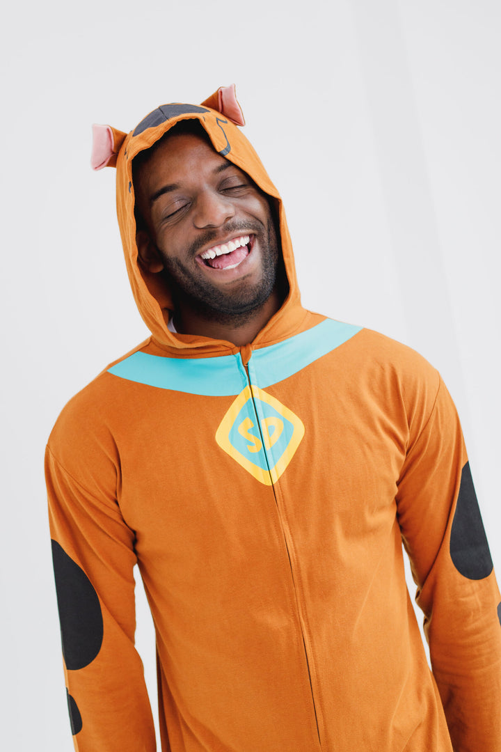 Warner Bros. Scooby-Doo Cosplay Hooded Coverall Jumpsuit Classic Brown