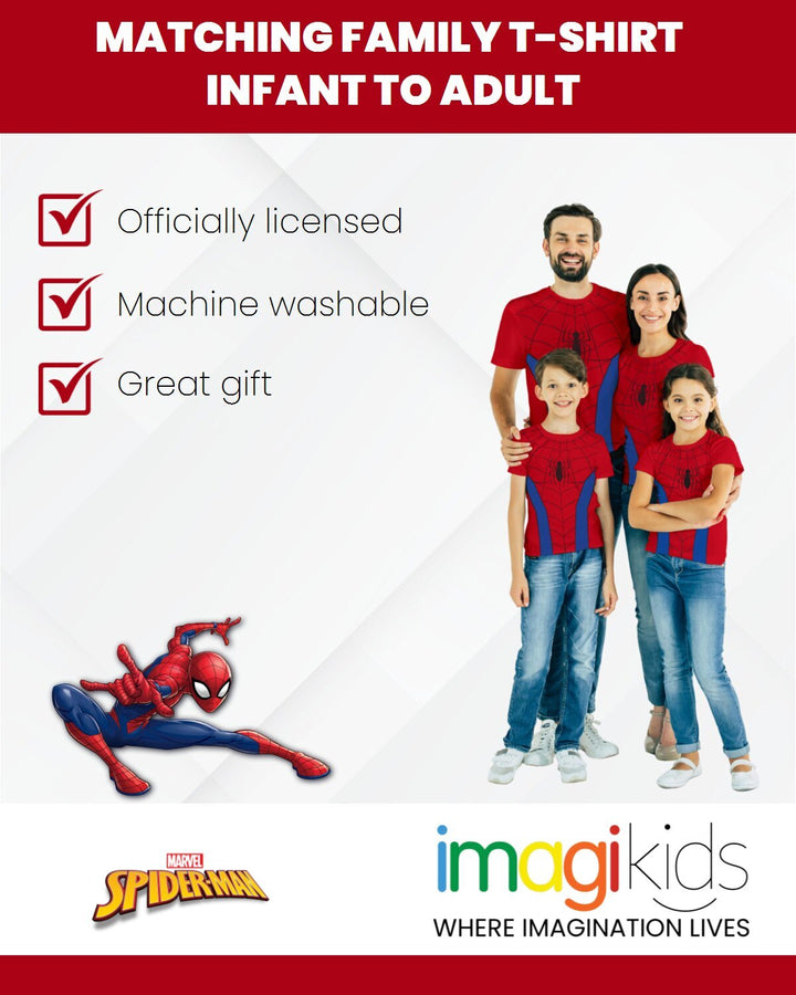 Marvel Spider-Man Cosplay Short Sleeve T-Shirt Bright Red