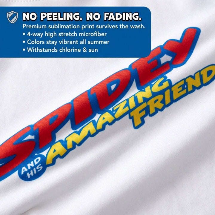 Marvel Spidey and His Amazing Friends Rash Guard and Swim Trunks Set Stripe