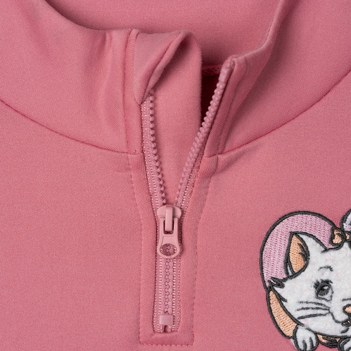 Disney The Aristocats Marie Quarter-Zip Sweatshirt and Wide-Leg Pants Set Rose