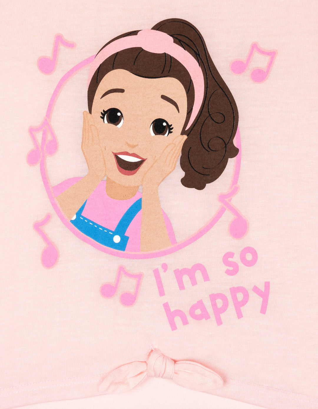Ms. Rachel Toddler Girls' 2-Piece T-Shirt and Shorts Set Pink Music Notes