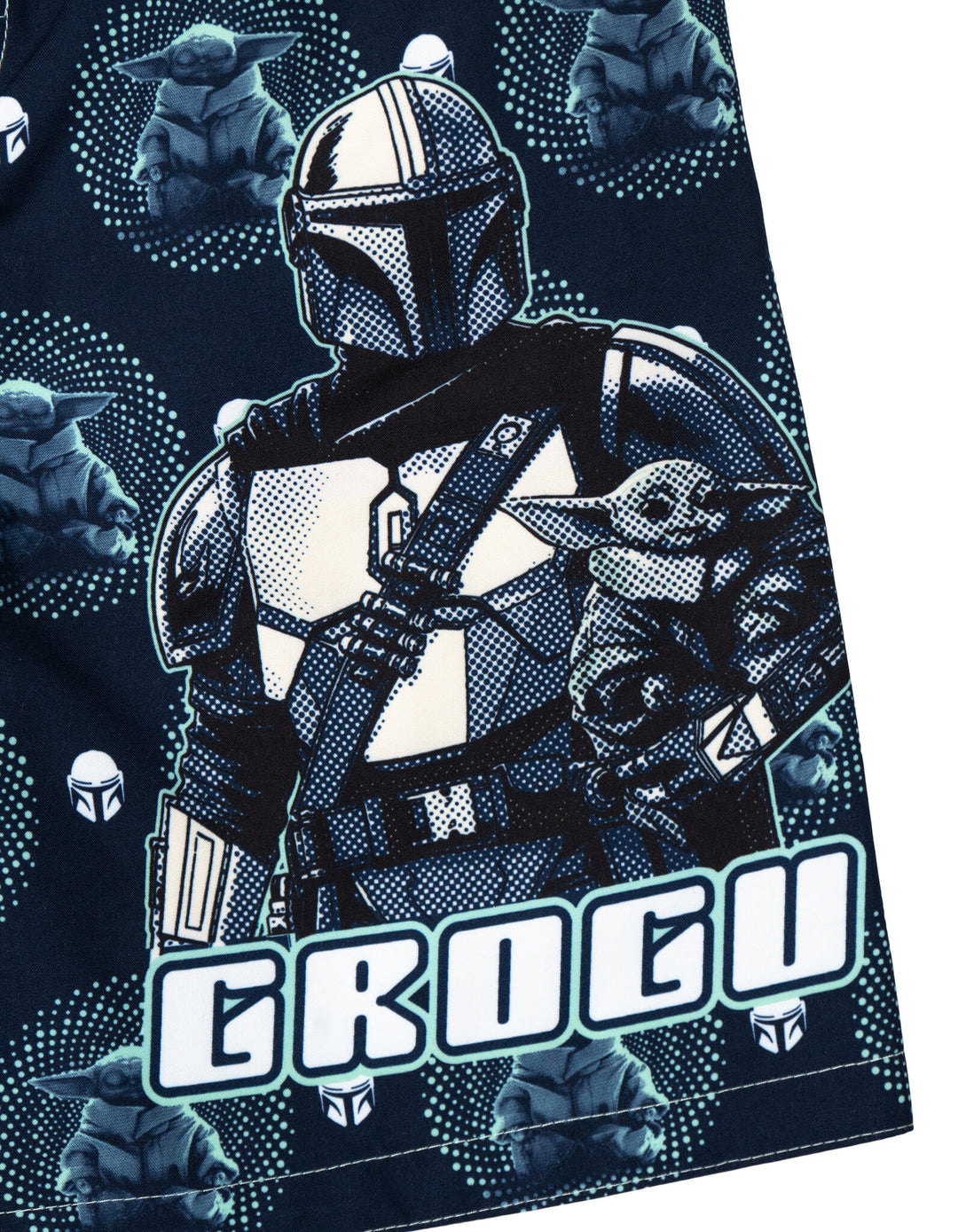 Star Wars The Mandalorian Grogu 2-Piece Rash Guard and Swim Trunks Set Navy