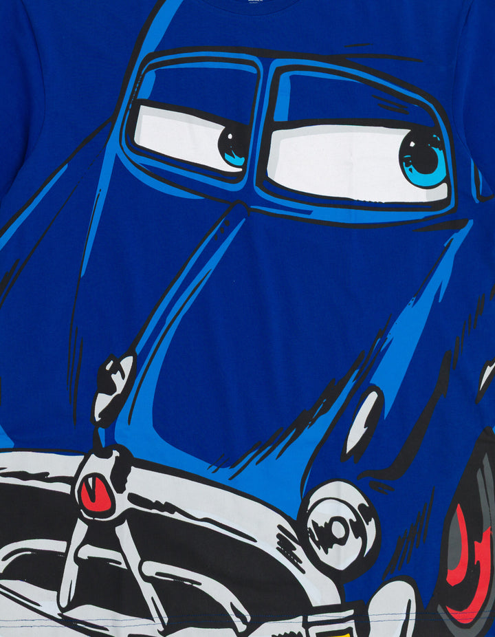 Cars Matching Family Cosplay Short Sleeve T-Shirt Doc Hudson Dark Blue