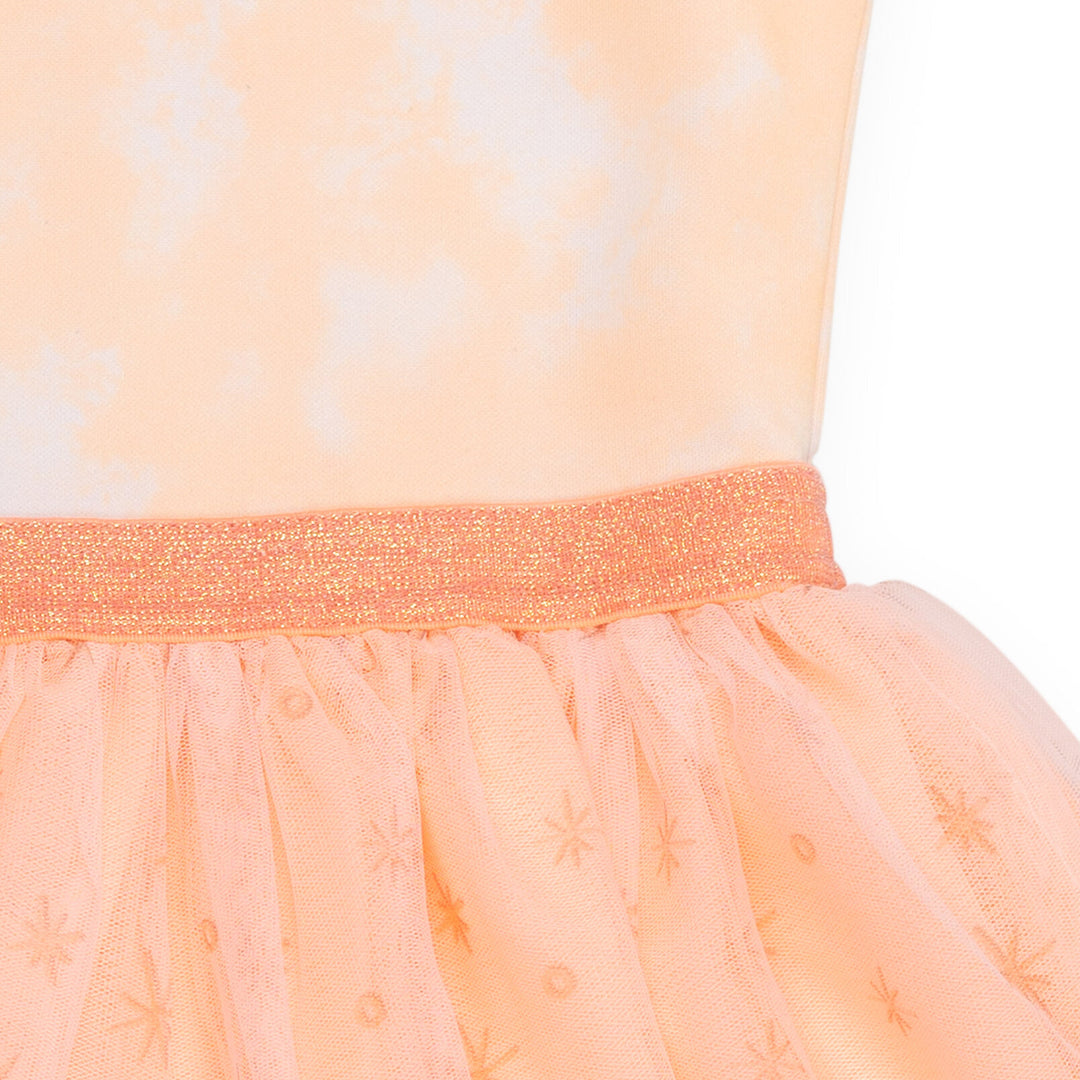 Star Wars The Mandalorian Grogu Girls' Cosplay Hooded Tutu Dress Peach