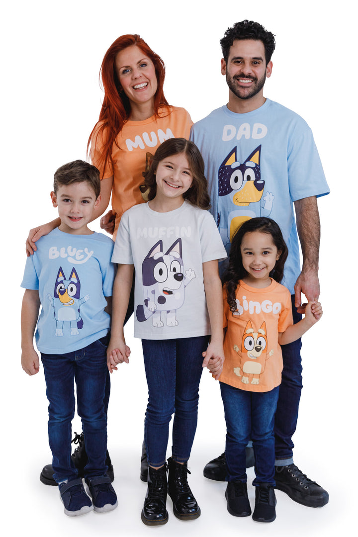 Bluey Aunt Trixie Women's Short Sleeve T-Shirt Blue Grey