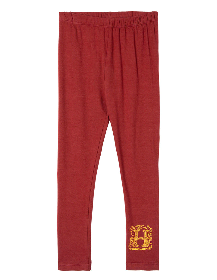 Harry Potter Girls' 2-Piece Fleece Hoodie and Leggings Set Peach Burgundy