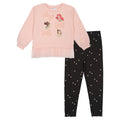 Disney Princess Fleece Sweatshirt and Tulle Leggings Set Pink Grey Princesses