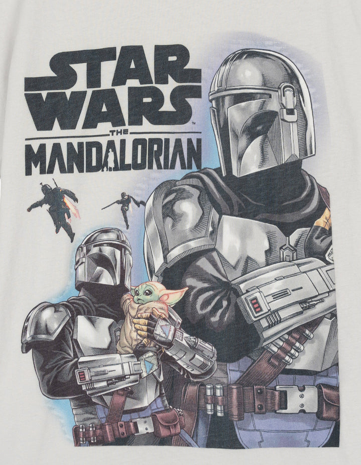 Star Wars The Mandalorian Boys' Short Sleeve T-Shirt Vapor Blue