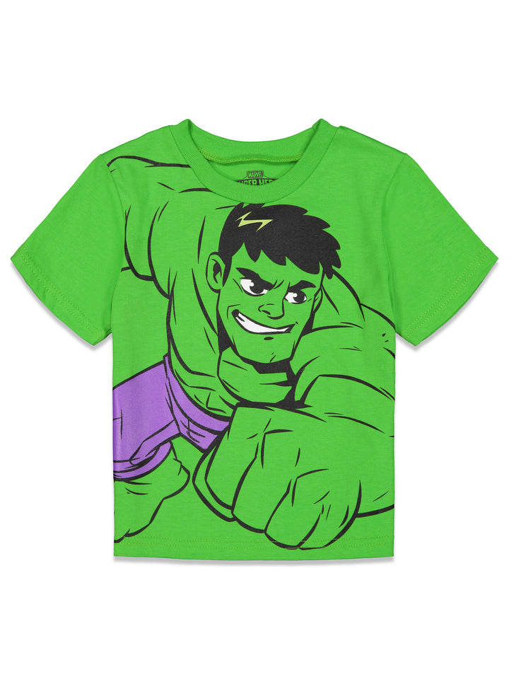 Marvel Avengers Boys' Short Sleeve T-Shirt 4-Pack White Blue