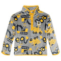John Deere Boys' Fleece Quarter-Zip Sweatshirt Cool Gray Yellow