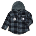 Nightmare Before Christmas Jack Skellington Boys' Hooded Shacket Grey