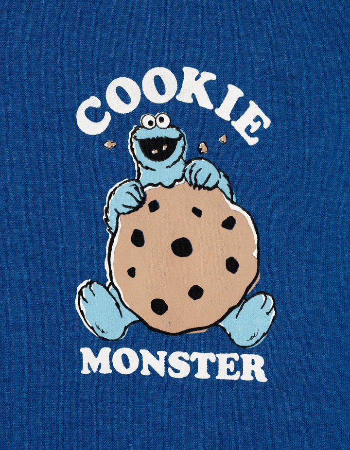 Sesame Street Boys' 2-Piece Sweatshirt and Joggers Set Cookie Monster Blue