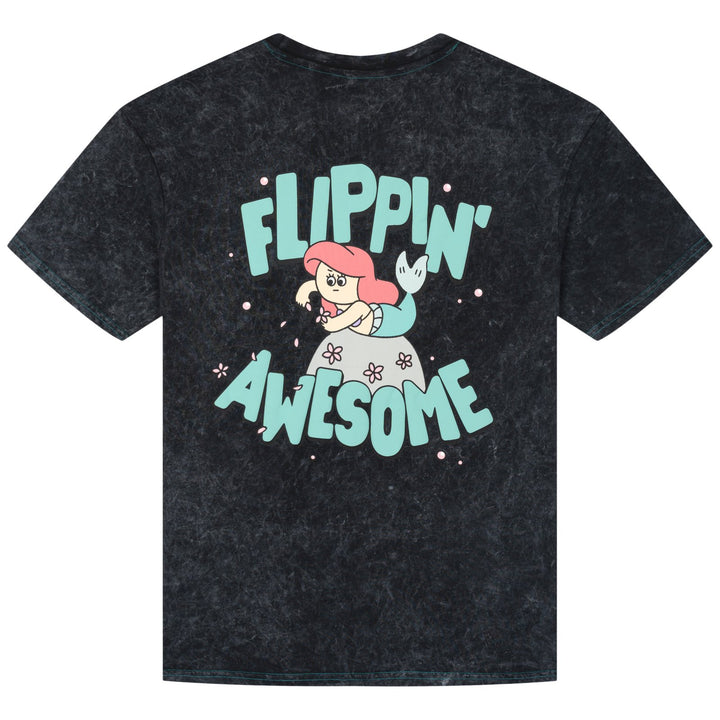 Disney The Little Mermaid Princess Ariel Women's Short Sleeve T-Shirt Charcoal