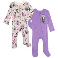 Nightmare Before Christmas Baby Girls' 2-Pack Footed Sleep N' Play Jack Sally Purple