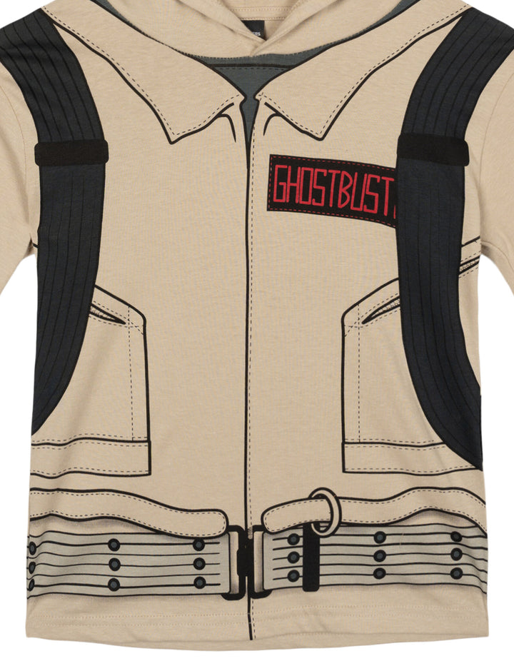 Ghostbusters Boys' Cosplay Hooded T-Shirt Uniform Khaki