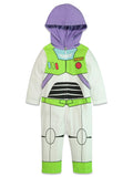 Disney Toy Story Buzz Lightyear Boys' Cosplay Hooded One Piece White