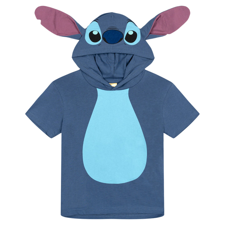 Lilo & Stitch Boys' Cosplay Hooded T-Shirt Blue