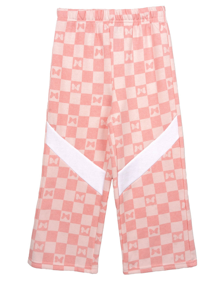 Minnie Mouse Girls' 2-Piece Fleece Sweatshirt and Pants Set Figaro Pink