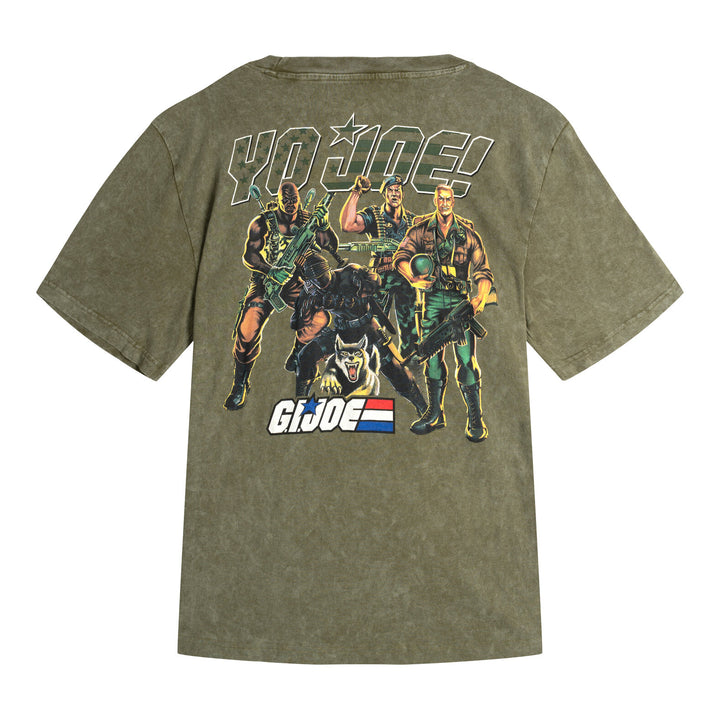 G.I. Joe Men's Graphic Short Sleeve T-Shirt Snake Eyes Flash Olive
