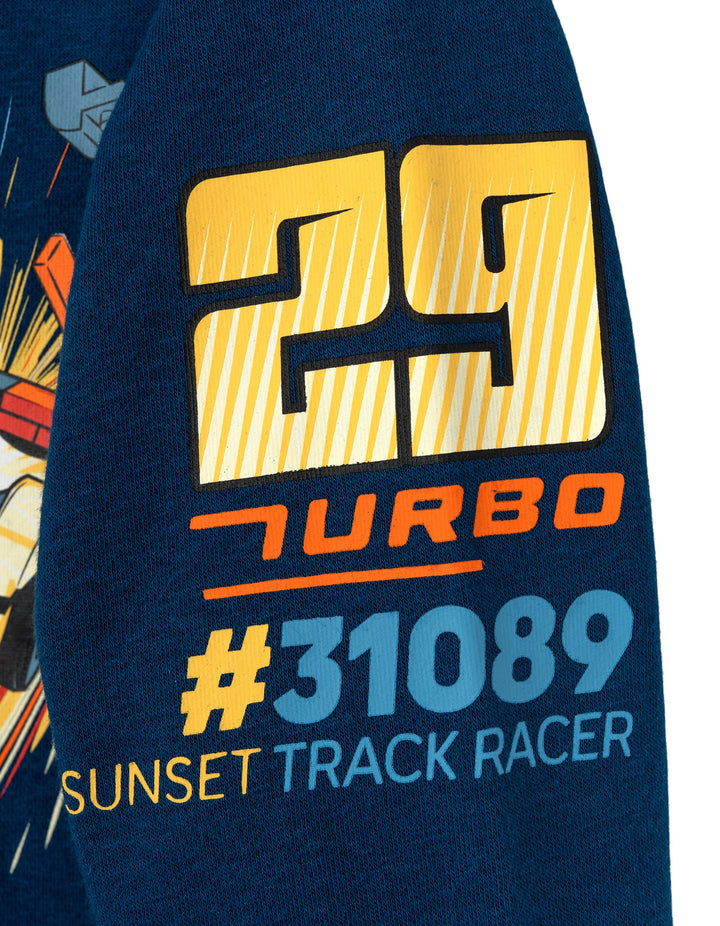 LEGO Boys' Racing Fleece Zip-Up Hoodie Navy Race Car