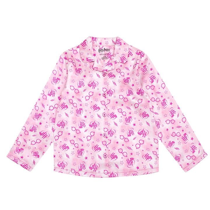 Harry Potter Girls' Pajama Shirt and Pants Set Mottled Pink