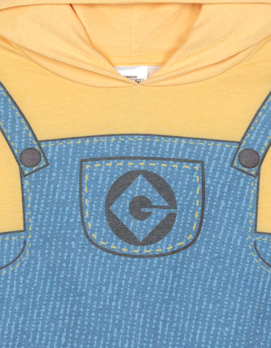 Minions Cosplay Hooded T-Shirt Yellow Denim Blue