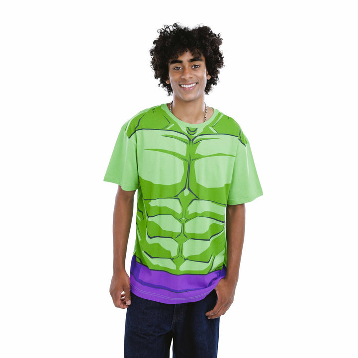 Marvel Avengers The Hulk Adult Men or Women Cosplay Short Sleeve T-Shirt Classic Green