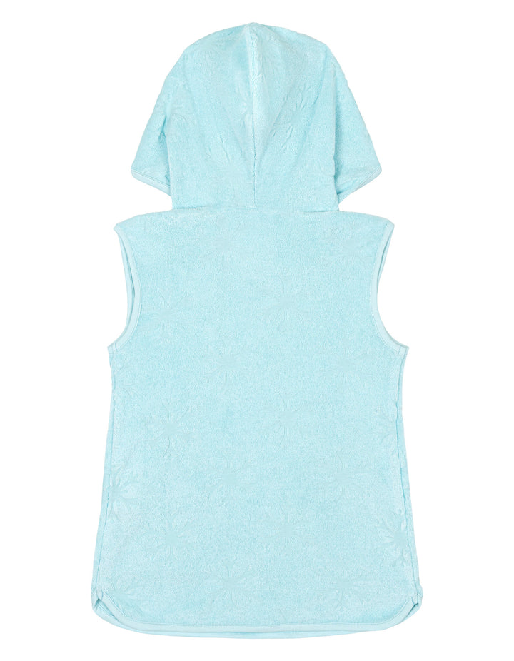 Frozen Girls' Hooded Swimwear Cover Up Anna Elsa Light Blue