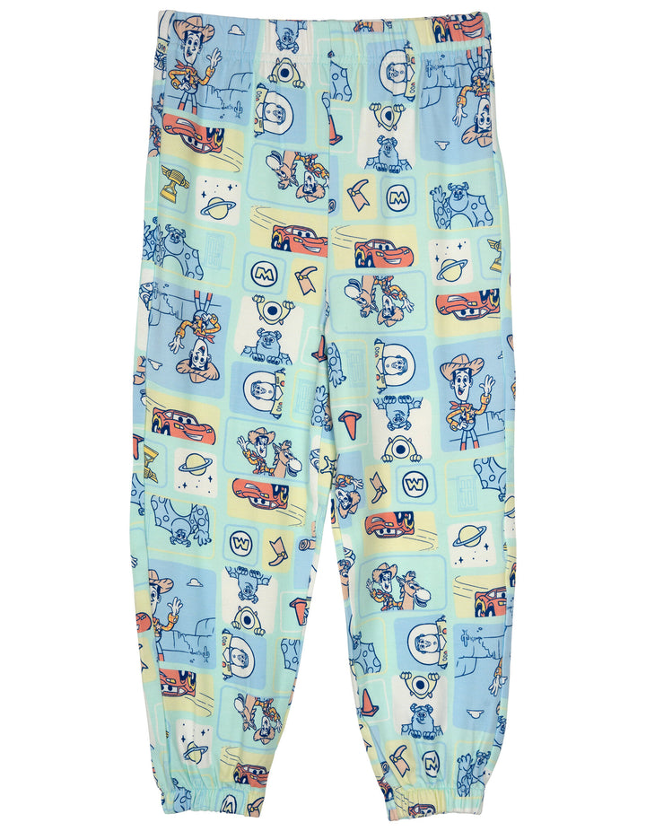 Disney Pixar Girls' 2-Piece Sweatshirt and Joggers Set Pastel Blue