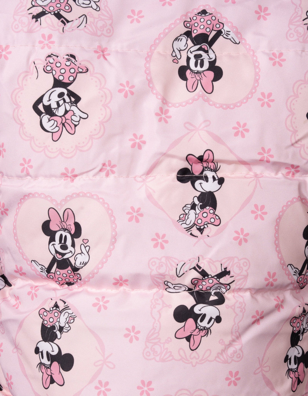 Minnie Mouse Girls' Hooded Puffer Jacket Pink Floral