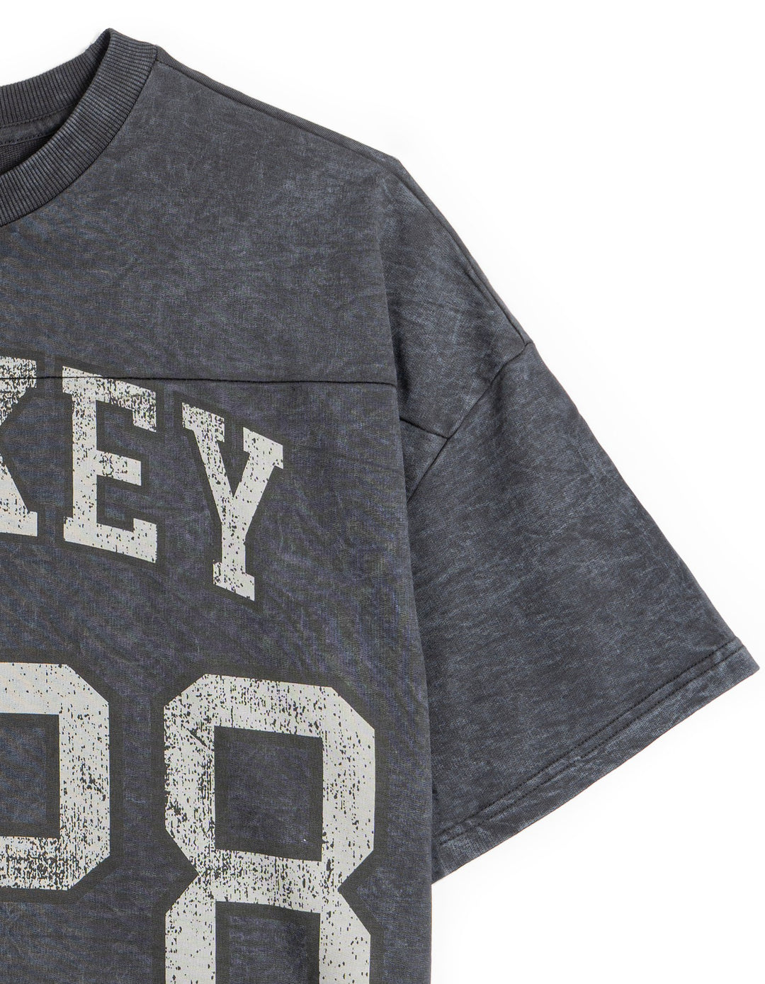 Disney Mickey Mouse Men's Football T-Shirt Washed Black