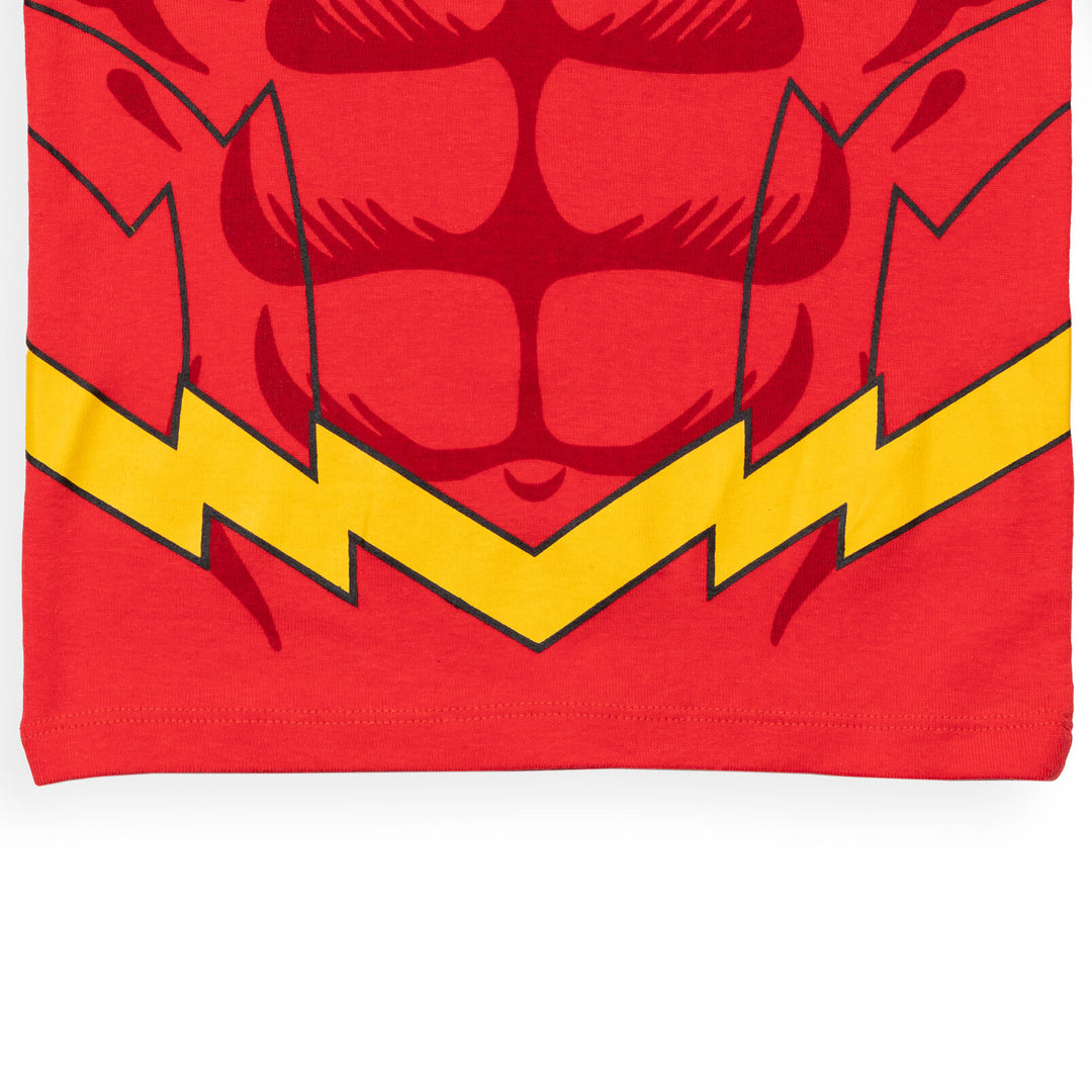 DC Comics Justice League Boys' 2-Piece Long Sleeve Pajama Set The Flash Red