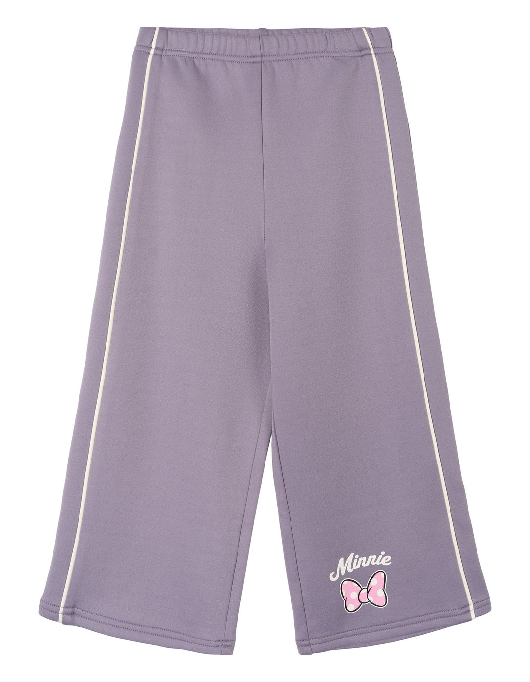 Minnie Mouse Girls' Quarter-Zip Sweatshirt and Wide-Leg Pants Set Dusk Purple