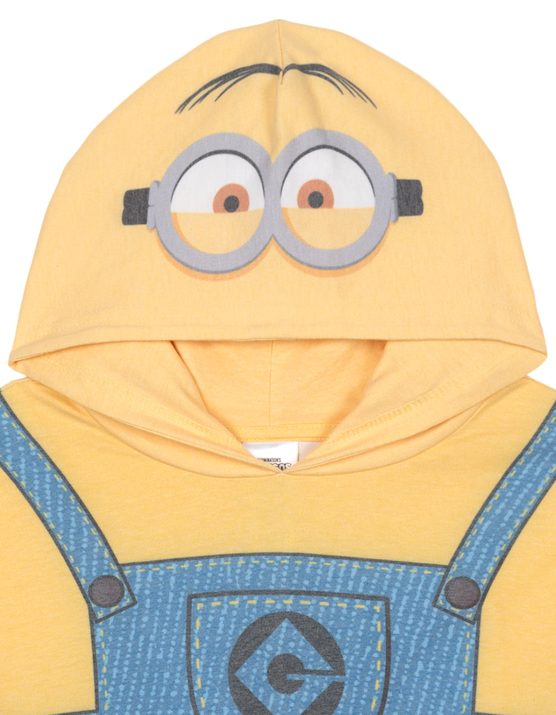 Minions Cosplay Hooded T-Shirt Yellow Denim Blue
