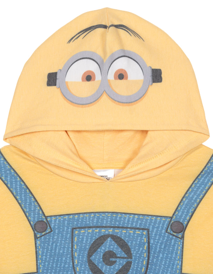 Minions Cosplay Hooded T-Shirt Yellow Denim Blue