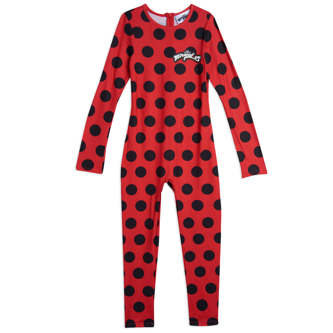 Miraculous Ladybug Girls' Cosplay One Piece Jumpsuit Set Red