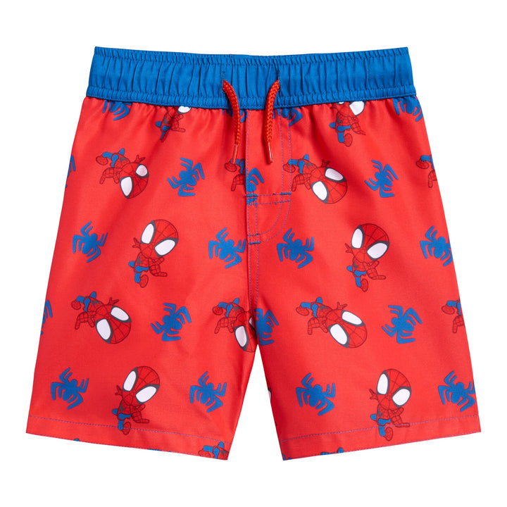 Marvel Spidey and His Amazing Friends Quick-Dry Swim Trunks with Mesh Liner Blue