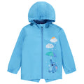 Lilo & Stitch Girls' Hooded Zip-Up Rain Jacket Cloud Blue