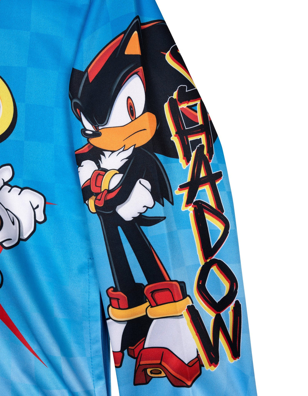 SEGA Sonic the Hedgehog Boys' Athletic Fleece Hooded Sweatshirt Shadow Blue