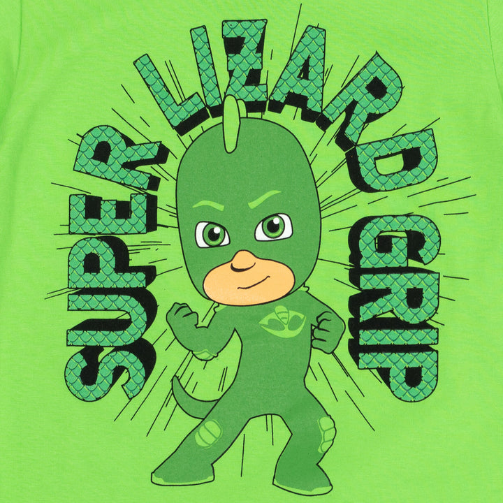 PJ Masks Gekko Boys' Athletic 2-Piece T-Shirt and Shorts Set Lime Green