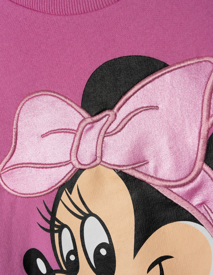 Minnie Mouse Girls' Fleece 2-Piece Sweatshirt and Pants Set Bright Pink