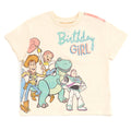 Disney Toy Story Girls' Birthday Graphic T-Shirt Woody Buzz White