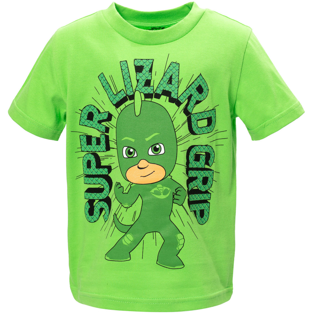PJ Masks Gekko Boys' Athletic 2-Piece T-Shirt and Shorts Set Lime Green
