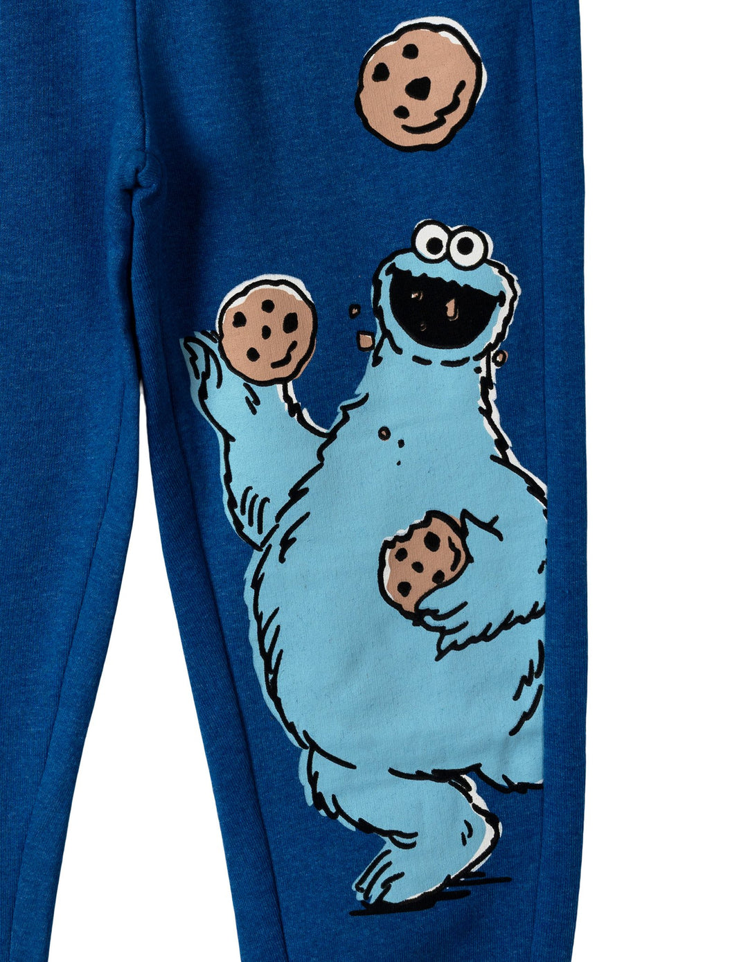 Sesame Street Boys' 2-Piece Sweatshirt and Joggers Set Cookie Monster Blue