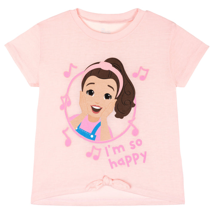 Ms. Rachel Toddler Girls' 2-Piece T-Shirt and Shorts Set Pink Music Notes
