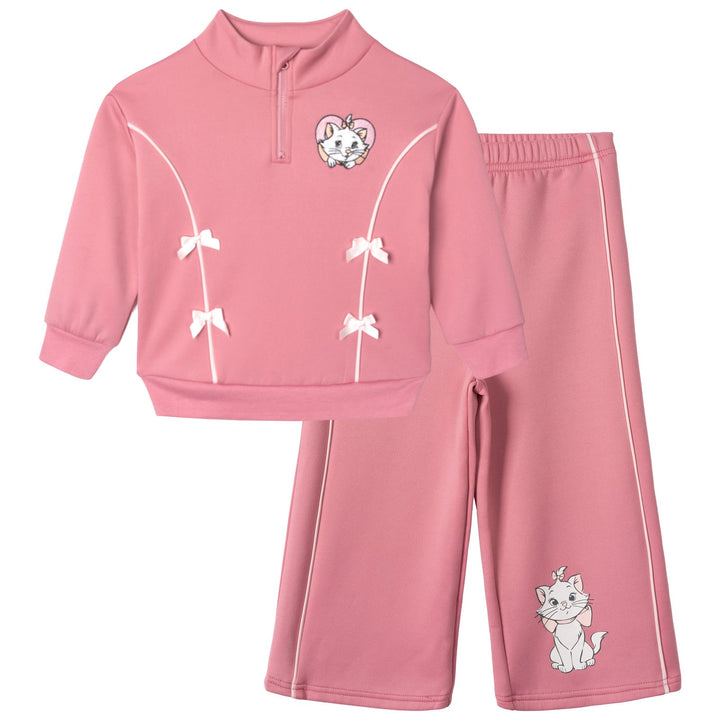 Disney The Aristocats Marie Quarter-Zip Sweatshirt and Wide-Leg Pants Set Rose