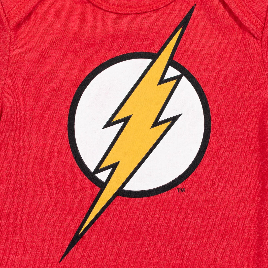 WARNER BROS Justice League Baby Boys' 3-Pack Short Sleeve Bodysuits Multi