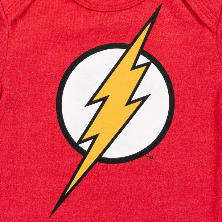 WARNER BROS Justice League Baby Boys' 3-Pack Short Sleeve Bodysuits Multi